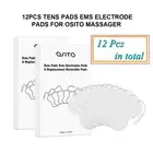 OSITO 12pcs Reusable TENS Electrode Gel Pads Suit for EMS TENS Massager Machine