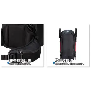 【MAMMUT 長毛象】新款超輕量減震透氣登山健行背包 Ducan 30L / 黑_00320