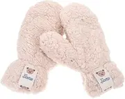 [JEWEDECO] Gloves Stretch Mittens Glove Fingerless Fur Mittens Mittens Glove Windproof Mittens Mittens for Knitted Mittens Khaki Plush