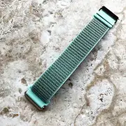 Marine Green Sports Hook and Loop Adjustable Nylon Band Strap for Fitbit Versa