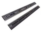 US 6" Flexible Black Chrome 5R Machinist ruler/rule 1/64, 1/32, 1/10, 1/100
