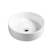 355*355*120mm Ceramic Round Ultra Slim Above Counter Basin Gloss White/Matte Black/Matte White/Matte Black & Gloss White