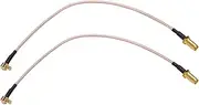 Mellisso 2X MCX Male to SMA Female RG316 Low Loss Pigtail Adapter Cable 21cm/8.3In