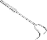 MOTHNUR Stainless Steel Meat Hook Turner Long Barbecue Flipper for Grill Cooking Lightweight Comfortable to Clean Type Design for Outdoor BBQ