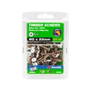 Zenith 8G x 25mm White Button Head Screw - 100 Pack