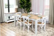 VI Shellwood Solid Timber Dining Table with 6 Chairs Set