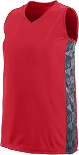 [Augusta Sportswear] 1722 AG LAD FAST BREAK GAME JERSEY RD/ GRPH/ BLK PR S