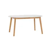 Modern Furniture WERNER Extendable Dining Table 150-195cm - Natural & White