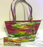 Brahmin Medium Asher Tote & Veronica Wallet in Delight Melbourne Lot of 2 items