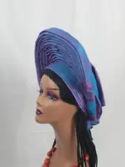 Glam Aso Oke African Auto Gele For Women.Ready to Wear.Available In Diff. Colors