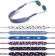 Hifot 6 Pack Sunglasses Holder Strap for Kids, Floating Eyewear Retainer, Quick Dry Neoprene Eyeglasses Strap Retainer Glasses String Strap for Girls Boys