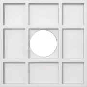 Ekena Millwork Ceiling Medallion 16" x 16" PVC Glue/Nail Installation Unfinished