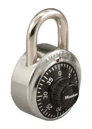 Master Lock 48mm Simple Combination Dial Black Padlock - Steel Shackle