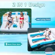 Goplus Inflatable Floating Island, Giant 4-6 Person Lake Floats Lounge Raft...
