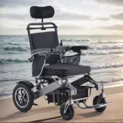Electric Wheelchair Smart Adjustable Foldable Auto Recline Long Range w/Headrest