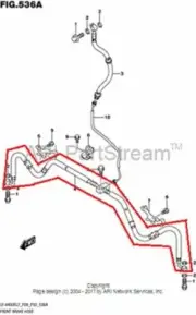 NEW OEM SUZUKI KING QUAD EIGER 400 FRONT BRAKE HOSE