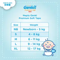 在飛比找蝦皮購物優惠-Nepia Genki S 尿布膠帶粘性尿布