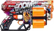 X-Shot Skins Dread - Boom - Feather Print Dart Blaster with Double Drum Magazine, 12 Darts & Unique Look, One Size