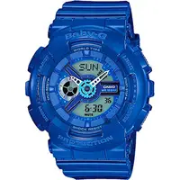 在飛比找PChome24h購物優惠-CASIO 卡西歐 Baby-G 炫彩雙顯手錶-藍 BA-1