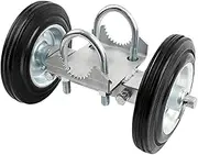 Rolling Gate Wheels | 600 lb Capacity Chain Link Fence Gate Rollers,Heavy Duty Rubber Plate Caster Chain Link Hardware Accessories for Metal Tube Fence Backyard