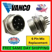 Vanco CBC6PX CB Radio Microphone 6 Pin Male Panel Jack Replacement Connector Kit