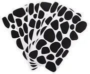 KAILIKETIY 6 Sheets Cow Pattern Felt Decals of Black DIY Supplies for Clothing Festivals and Crafts Skin Friendly and Durable for Parties and Creative Projects