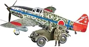 Tamiya 1:48 Scale Kawasaki Ki-61-Id Hien (Tony) & Light Vehicle Kurogane Model Kit