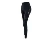 High Waist Yoga Pants Abdominal Control Exercise Women Running Yoga Tights Tummy Control Workout Leggings-Black