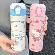 Insulation Cup 14.2oz, Sanrio Water Cup, Cute Portable Hand-held Straw Cup Blue