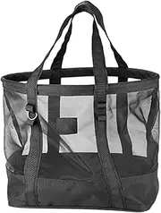 [Generic] Mesh Beach Tote - Mesh Beach Bags For Women,Sand-Resistant Quick-Drying Waterproof For Vacation Clothes Accessory Tropical Vacations Cruise Excursions