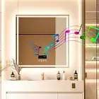 Large 800mm Square LED Bluetooth Bathroom Mirror Double-Speaker Anti-fog Mirrors