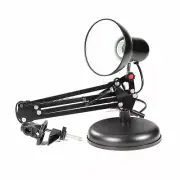 Photo Foldable Multifunctional E27 Mount Black Reading Light Table Desk Lamp