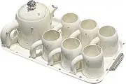 Water Carafe Ceramic Cold Kettle Set, Household Living Room Water Cup, Ceramic teapot, Tea Cup, Cold Kettle, high Temperature Resistant Beverage Serveware