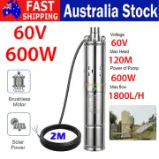3" MPPT Controller Screw Solar Water Pump Deep Well Submersible Bore Hole 600W