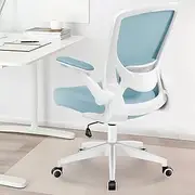 Ergonomic Office Chair, KERDOM Breathable Mesh Desk Chair, Lumbar Support Computer Chair with Wheels and Flip-up Arms, Swivel Task Chair BIFMA Passed, Adjustable Gaming Chair (KD9060-Light Blue)
