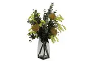 72cm Leucospermum & Mimosa Arrangement Artificial Flowers Floral Decor Plant