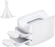 Nail Dip Container - Powder Recycling Case, Dip Tray with Divider for Nails Dust | Gem and Decoration Storage Box, Nails Enhancement Tool Kit, Home Spa Nail Station Supplies, Compact Salon Equipment