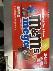 M&M'S Mega Peanut Butter Milk Chocolate Candy, Share Size, 24 Count