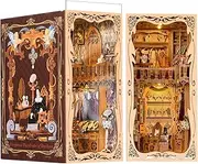 MiniCity Book Nook Kit, DIY Miniature Dollhouse Booknook Kit, 3D Wooden Puzzle Bookend Bookshelf Insert Decor with LED Light for Teens and Adults (Duchess's Cloakroom)