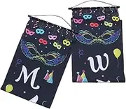 1 Pair Gras Day Door Flag Banner Vibrant Hanging Decor for American Carnival Parties for Home and Bar Celebrations Easy to Up for Photo Booth Backgrounds
