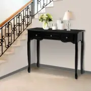 Vintage Console Table Hallway Entry Display Furniture With Retro Metal Handles