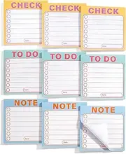 Mr. Pen- To Do List Sticky Notes, 3"x3", 9 Pads, 450 Sheets, Yellow, Green, Blue, Lined Planner, Daily Notepad