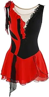 [Zagitova] Ice Figure Skating Dress for Girls Sheer Mesh Patchwork Women Sleeveless Elegant Competition Dance Outfits