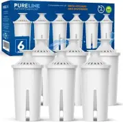 Pureline Replacement for Brita® Filter, Pitchers and 6 Count (Pack of 1)