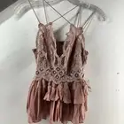 Free People Top XS Whimsy Mauve Baby Doll Straps Adjustable