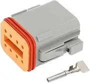 BIZOCA DT06-8S Automotive Connectors 8Pin Waterproof Cable Harness DT Series Male Female Pulg(DT06-8S)