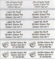56 Transparent Personalised Name Labels - Large (46*15mm) Dishwasher Safe