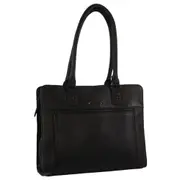 Pierre Cardin Leather Computer Tote Bag Unisex Bag 36x12x28 cm - Black