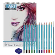 The Art Studio Beginners Series Watercolour Pencil & Brush Set