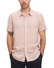 Velvet by Graham & Spenser Mackie Short Sleeve Regular Fit Linen Shirt